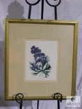 Dolphinium Barlow Floral Art Print Matted and Framed 17.5