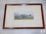 Wallace Nutting Signed Print Matted and Framed 8.5