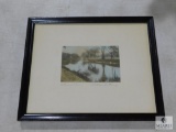 Wallace Nutting Signed Print Matted and Framed 