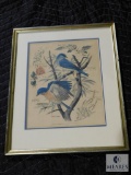 Arthur Singer No.2 Birds and Foliage Prints Matted & Framed 12.5