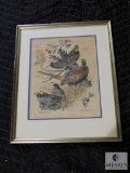 Arthur Singer No.3 Birds and Foliage Prints Matted & Framed 12.5