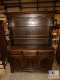 Wood Hutch Cabinet Shelf with 2 Drawers