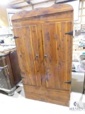 Vintage Cedar Wood Wardrobe 2 Door Closet