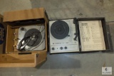 Lot of 2 Vintage Portable Record Players Califone 1420K & Olympic