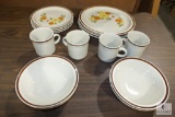 Lot Stoneware Flower Garden 15 piece Set