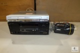 Lot of Sherwood & Panasonic Disc Changer Player & Screwdriver & Flashlight