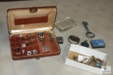 Lot Vintage Mens Cufflinks, Skeleton Keys, and Pins