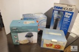 Lot New Household Items; Dinnerware Set, Popcorn Popper, Water Filter, & Tea Set