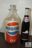 Vintage Case of Jiffy Bar-B-Q Self-Starting Charcoal & Vintage Pepsi Bottles