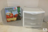 Sterilite 3 Drawer Plastic Storage Containers And New Topsy Turvy Tomato Planter