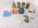 Lot Vintage Knick-knacks Piggy Bank, Old Phonograph Records, Japanese Trainware Pot +