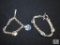 Lot of 2 sterling bracelets - charm bracelet with 3 sterling charms, link toggle closure bracelet
