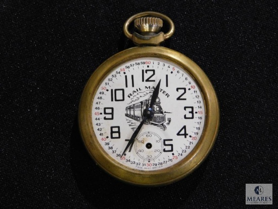 Rail Master Vintage Open Face Pocket Watch Made in Great Britain