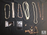 Assorted costume pearl jewelry