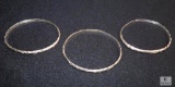 Set of 3 kirk and sons sterling bangles