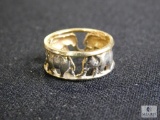14k elephant ring approx. size 7