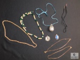 Lot of Misc. necklaces and pendants including heavy gold filled rope necklace and chime pendant