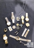 Lot of Men's Watches, Turquoise Eagle Bolo Tie, & Other items
