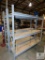 Warehouse shelving rack with 3 shelves with wood boards , Measures approximately 77