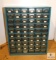 Parts Bin Organizer 60 Drawer with Contents LOTS Hardware & Fasteners