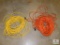 Lot 3 Heavy Duty Drop Cords Power Extension Cables Each Approximately 50'