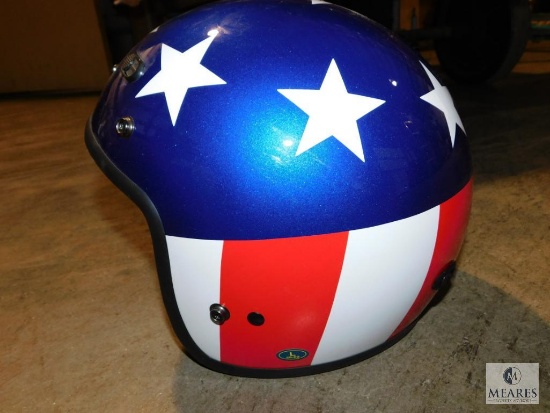 American Flag Stars & Stripes Motorcycle Helmet Sz Large