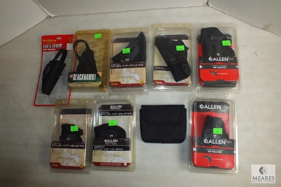 Lot of Allen Hip Holsters , Bulldog Deluxe Hip Holster . Variety sizes, Refer to picures for details