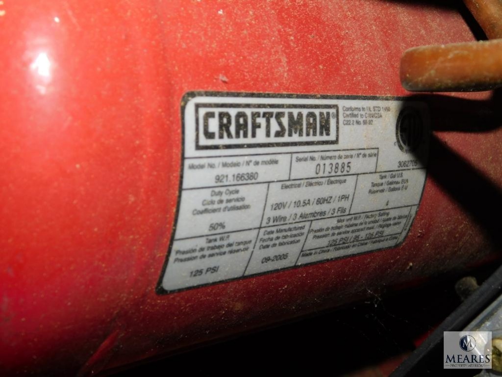 craftsman 125 psi compressor 4 gal craftsman 125 psi compressor 4 gal