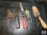 Lot of Small Gardening Tools Snips and Shovel