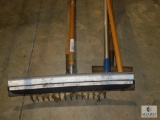 Lot Yard Tools Squeegee, Edger, Gravel Rake