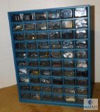 Parts Bin Organizer 60 Drawer with Contents LOTS Hardware & Fasteners