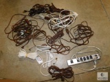 Lot Drop Cords Power Cables and Power Outlet Strip