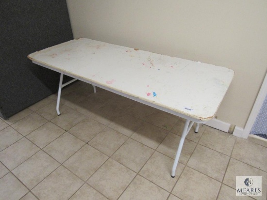 Six-foot folding art table