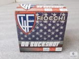 25 FIocchi 12 Gauge Shotgun Shells 00 Buckshot 9 Pellets 2-3/4