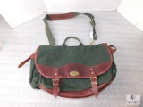 Orvis large Sporting Bag Tote Green Canvas & Leather Satchel