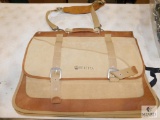 Large Beretta Sporting Bag Tote Tan & Light Brown Leather Satchel