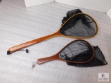 Lot 2 Wood Handle Orvis & Brodin Fishing Nets