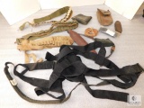 Lot various holsters and belts Nylon & Leather Some Vintage