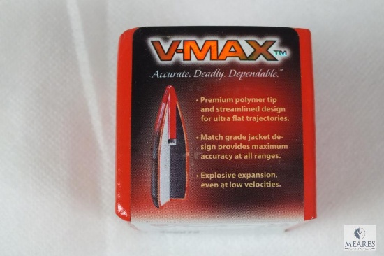 100 count Hornady 22 caliber bullets 55 grain V-Max