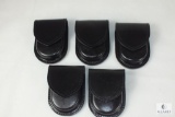 5 new leather handcuff cases