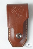 Leather Boker brand knife case for folder