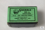 100 COunt sierra 22 Caliber benchrest bullets 53 grain hollow point