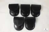 5 new leather handcuff cases