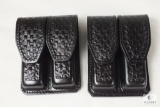 2 new leather double mag pouches for staggered mags like Beretta 92,96 Ruger P95