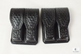 2 new leather double mag pouches for staggered mags like Beretta 92,96 Ruger P95