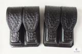 2 new leather double mag pouches for staggered mags like Beretta 92,96 Ruger P95