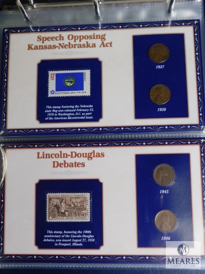 100 years of Lincoln Coins & Stamps 1909-2009 Set includes 1937 - 2009