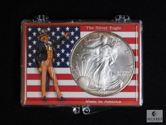 2001 Silver American Eagle 1 oz Fine Silver One Dollar
