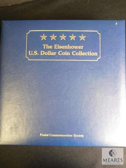 Complete Eisenhower US Dollar with Stamps Collection in Binder