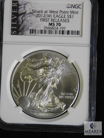 2012 W Silver Eagle $1 First Release NGC MS 70